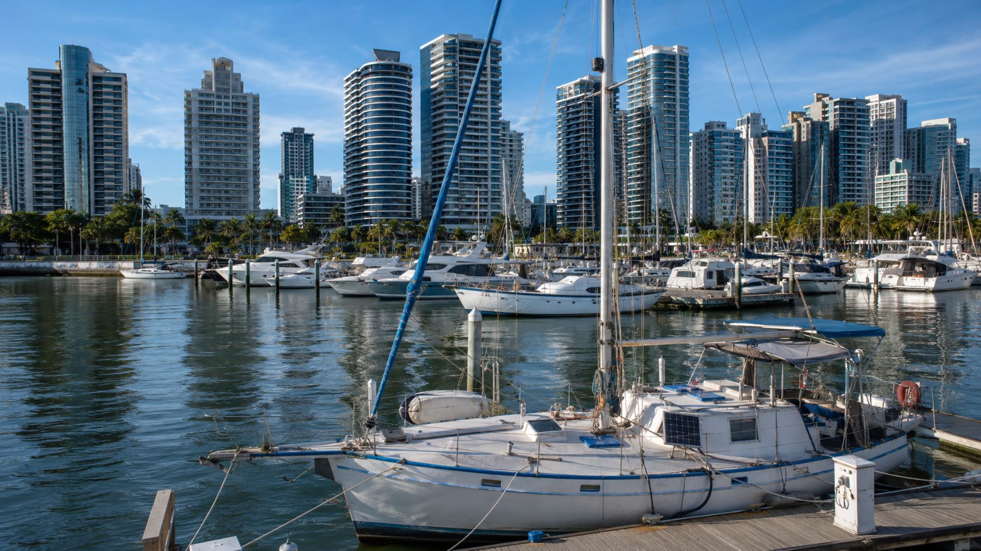 Morar em veleiro para fugir do aluguel: casal paga R$ 2,3 mil pela vaga molhada na Marina Itajaí e vive entre 10 famílias que decidiram morar em barco.