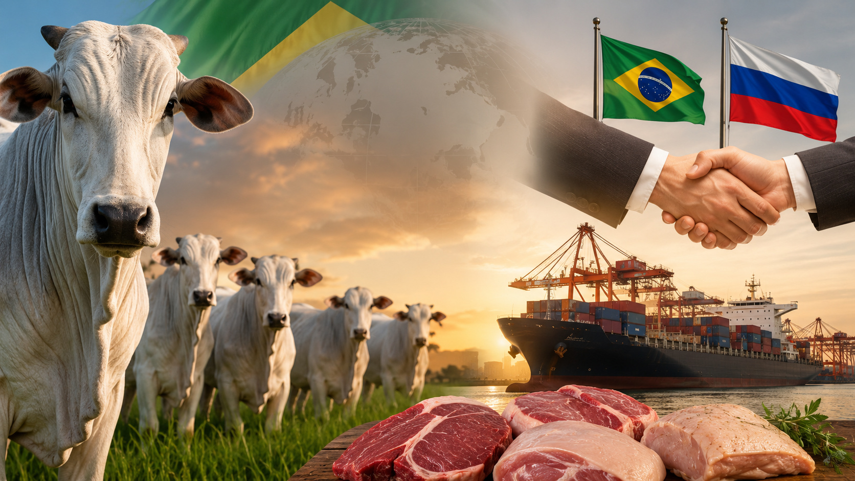 Após a China, Rússia também reconhece Brasil como livre de febre aftosa sem vacinação e decisão pode ampliar exportações de carne, fortalecer o agronegócio e abrir novos mercados internacionais