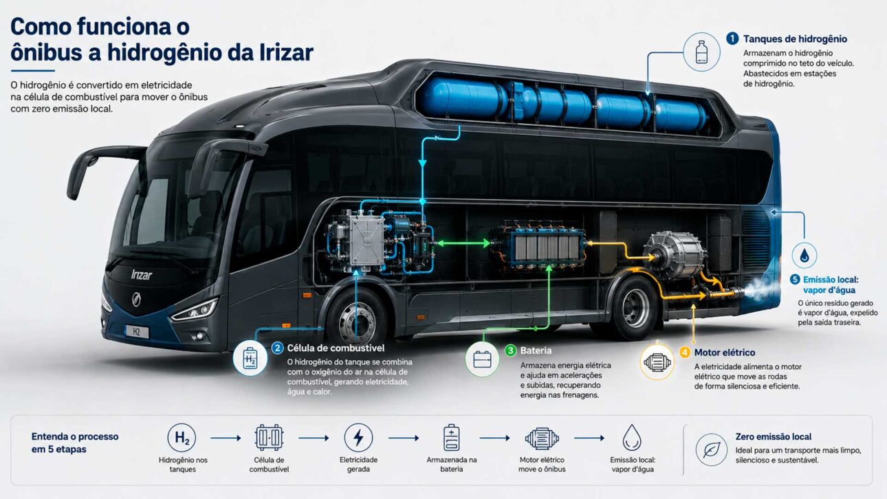 Cómo funciona el autobús de hidrógeno de Irizar