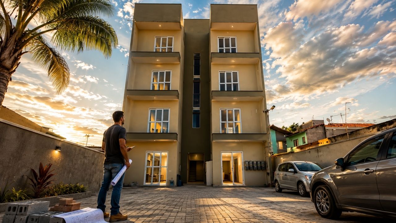 Construtor revela quanto gastou para erguer prédio de kitnets obra de R$ 700 mil promete R$ 12 mil por mês em aluguel, usa medidores inteligentes, alvenaria estrutural e mostra (4)