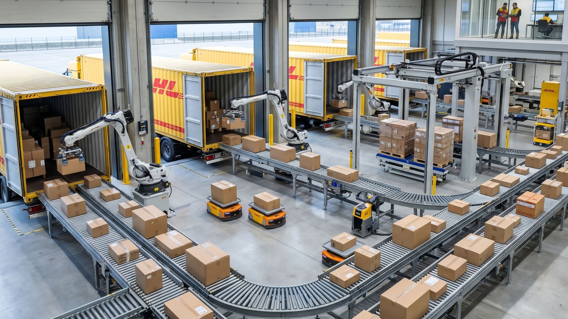 Fim da era do trabalho braçal nas docas: DHL vai colocar mais de 1.000 robôs para descarregar caminhões, pegar até 700 caixas por hora