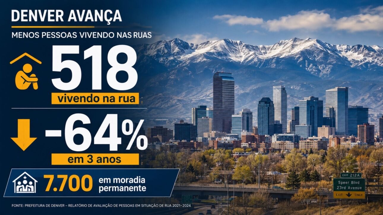 Com o método Moradia Primeiro e o programa All In Mile High, Denver cortou a população de rua em 64% e levou 7.700 pessoas a moradia permanente.