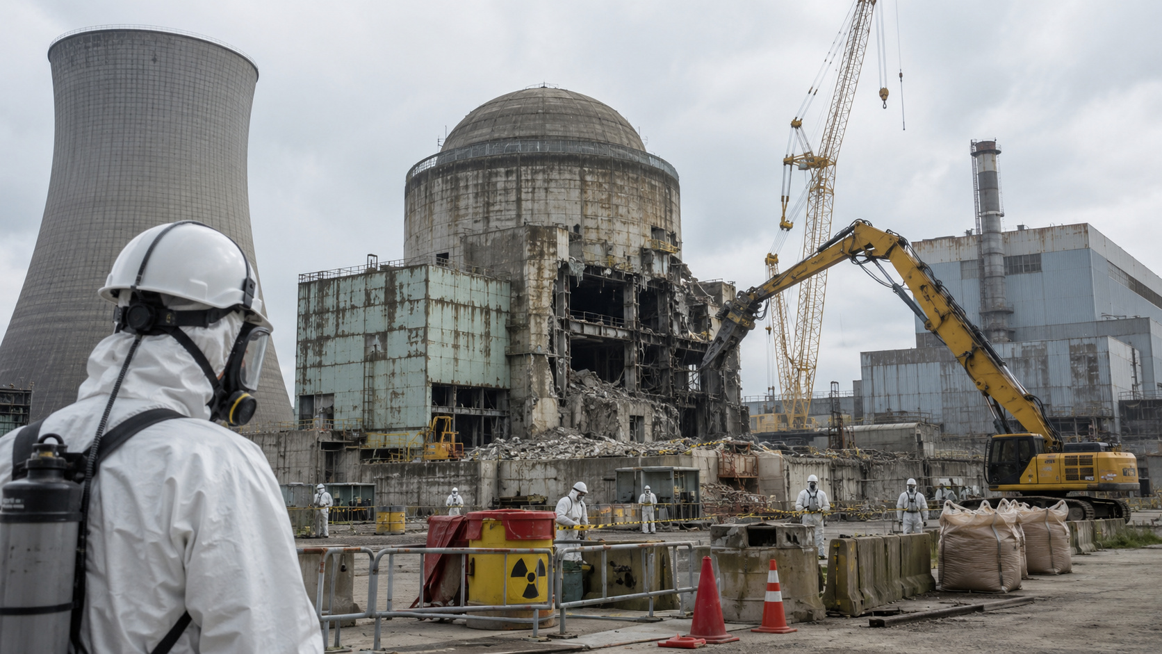 Usinas nucleares aposentadas viram desmontagens bilionárias que parecem cirurgia de guerra