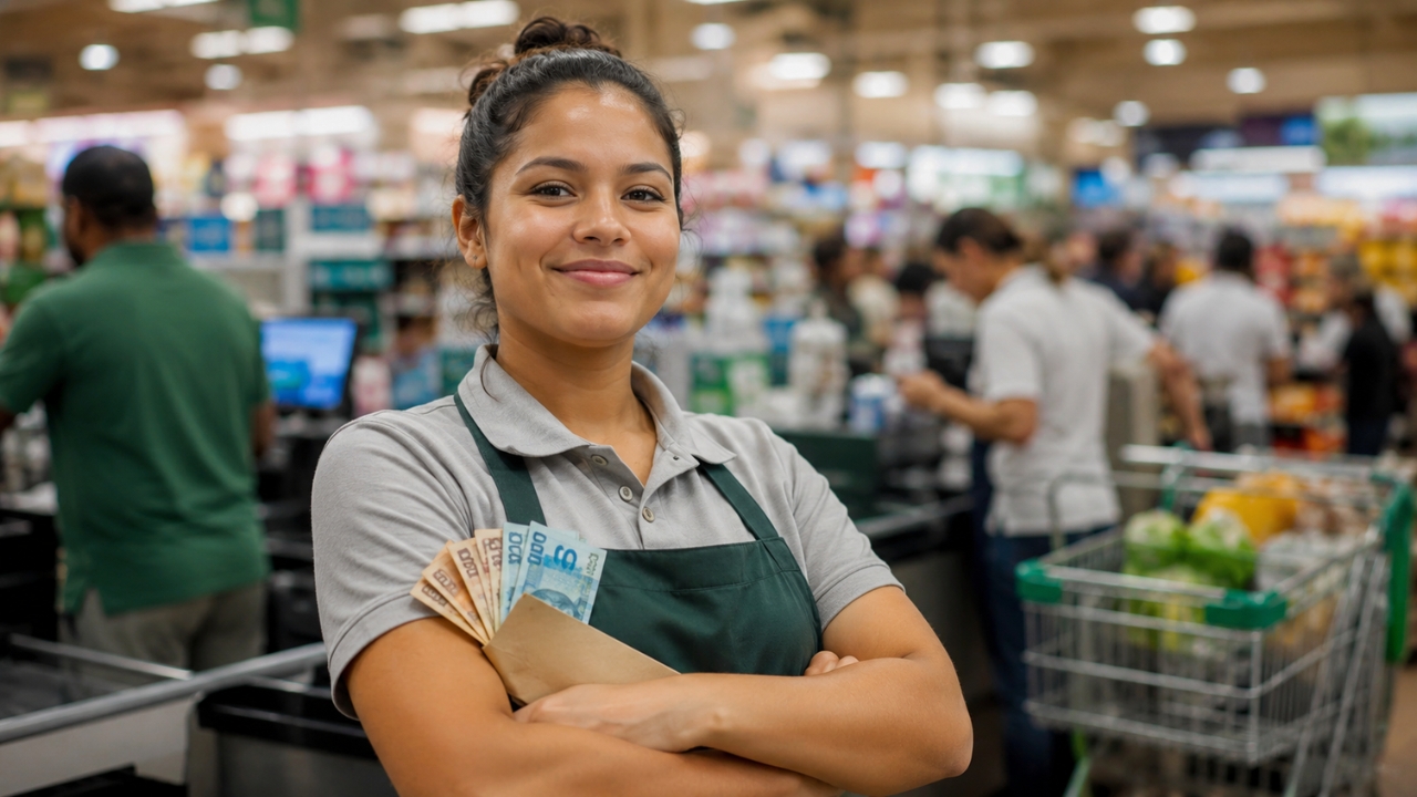 Novo acordo em Minas muda o salário de entrada em supermercados e hipermercados, fixa piso de R$ 1.735,76 e cria alerta para trabalhadores conferirem reajuste, comissões e direitos no holerite