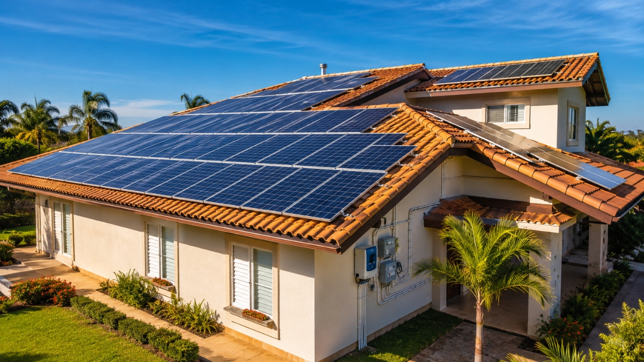 Proprietária de casa de 980 m² no Paraná instala 48 placas solares por R$ 70 mil e vê conta de luz cair de R$ 1,2 mil para cerca de R$ 200 por mês