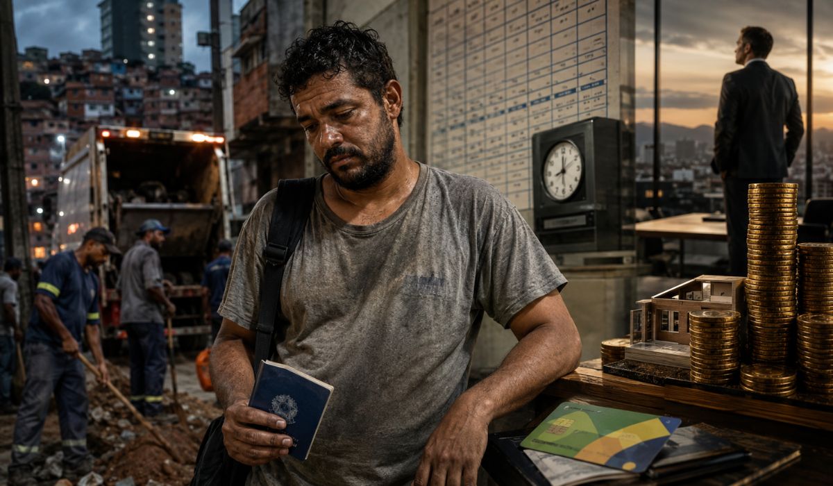 Brasil soma quase 2 mil horas de trabalho por ano e alta desigualdade enquanto PEC da escala 6x1 avança no Congresso. (Imagem: Ilustrativa)