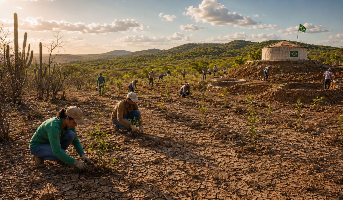 Programa Recaatingar mira recuperar 10 milhões de hectares na Caatinga, com edital de R$ 60 milhões e foco no Semiárido e combate à seca. (Imagem: Ilustrativa)