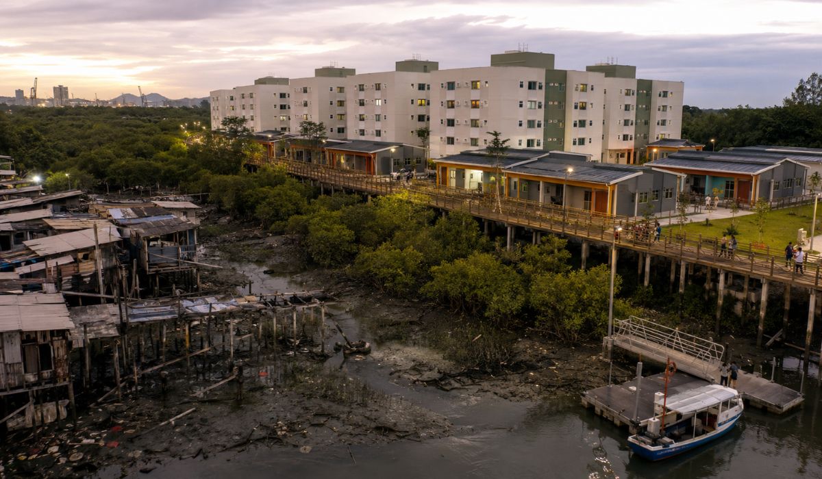 Parque Palafitas em Santos entrega 60 moradias no Dique da Vila Gilda, com obra de R$ 29,2 milhões sobre área de mangue. (Imagem: Ilustrativa)