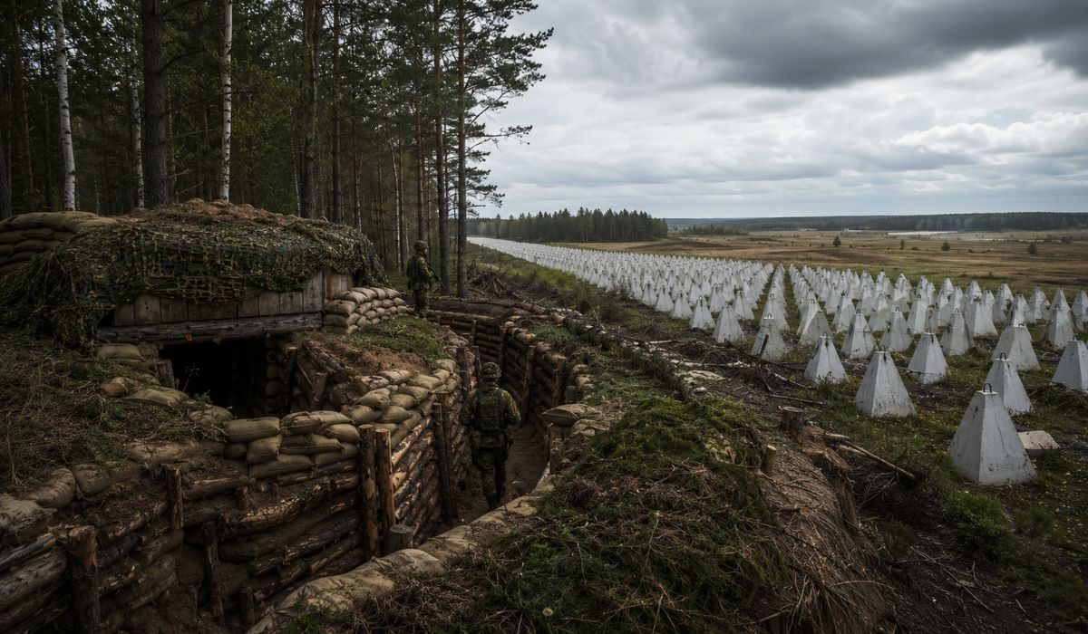 Estônia reforça fronteira com Rússia com bunkers, trincheiras e barreiras antitanque na Linha de Defesa do Báltico e da Otan. (Imagem: Ilustrativa)