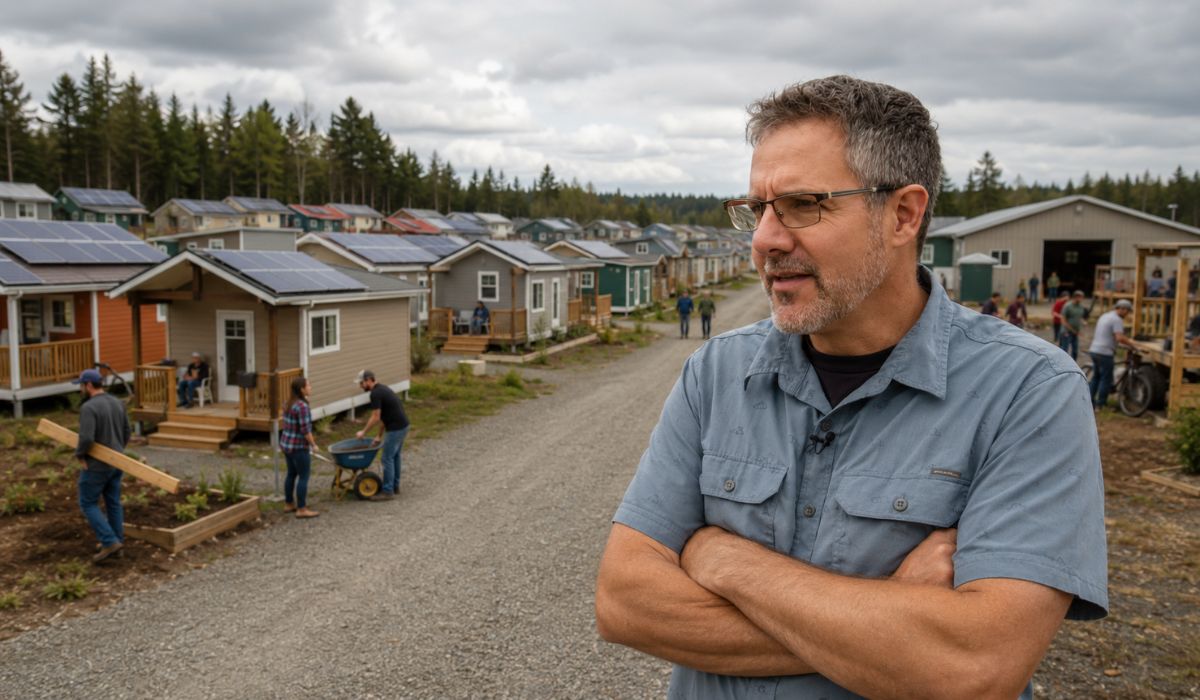 Milionário canadense cria comunidade de pequenas casas com apoio social e empregos para pessoas sem moradia em Fredericton, no Canadá. (Imagem: Ilustrativa)