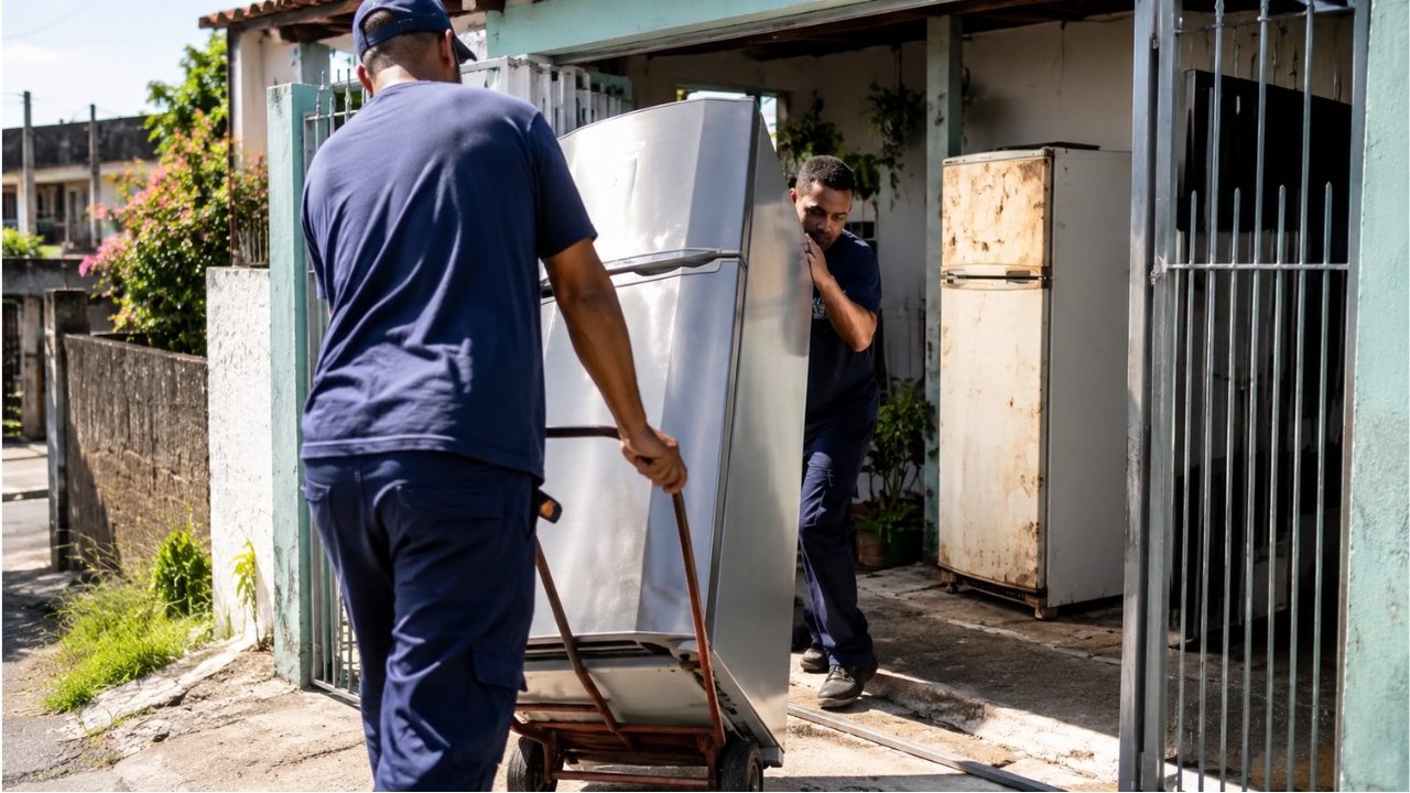 Adeus geladeira gastona: Copel usa desconto para tirar aparelhos antigos das casas do Paraná, troca lâmpadas velhas por LED e entrega modelos novos em até 90 dias