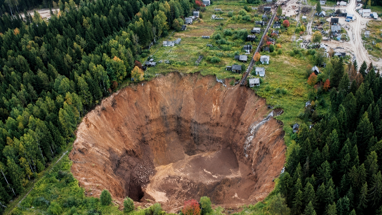 In Berezniki, Russia, giant craters reveal the progressive collapse of the subsoil excavated by decades of potash mining. The city, built over tunnels up to 450 meters deep, exposes a risk that also concerns Brazil: 97% of the potash used in the country is imported, and a large part comes precisely from Russia.