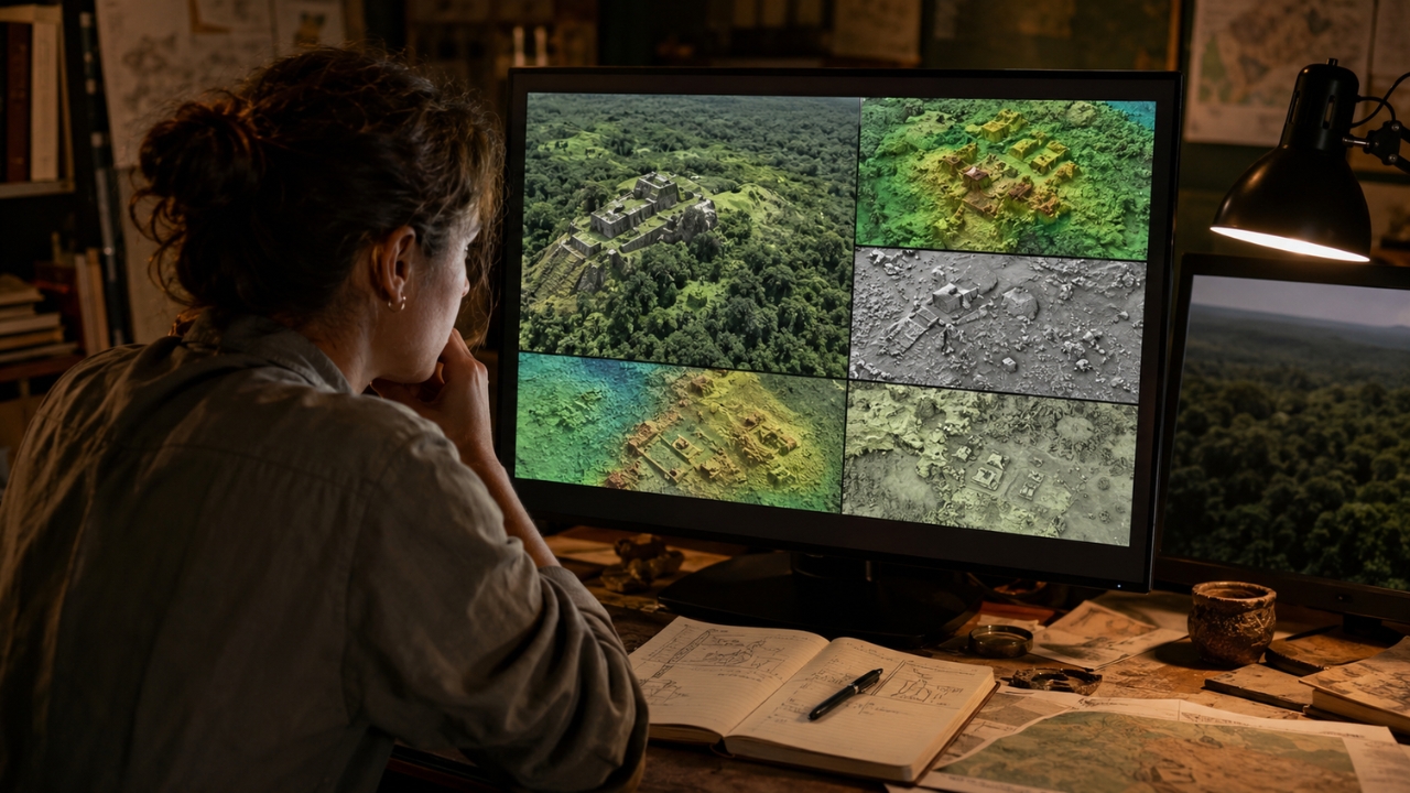 Estudante chega à página 16 do Google, abre dados de laser esquecidos desde 2013 e revela cidade maia perdida sob a selva do México, com pirâmides, praças e mais de 6.500 estruturas escondidas