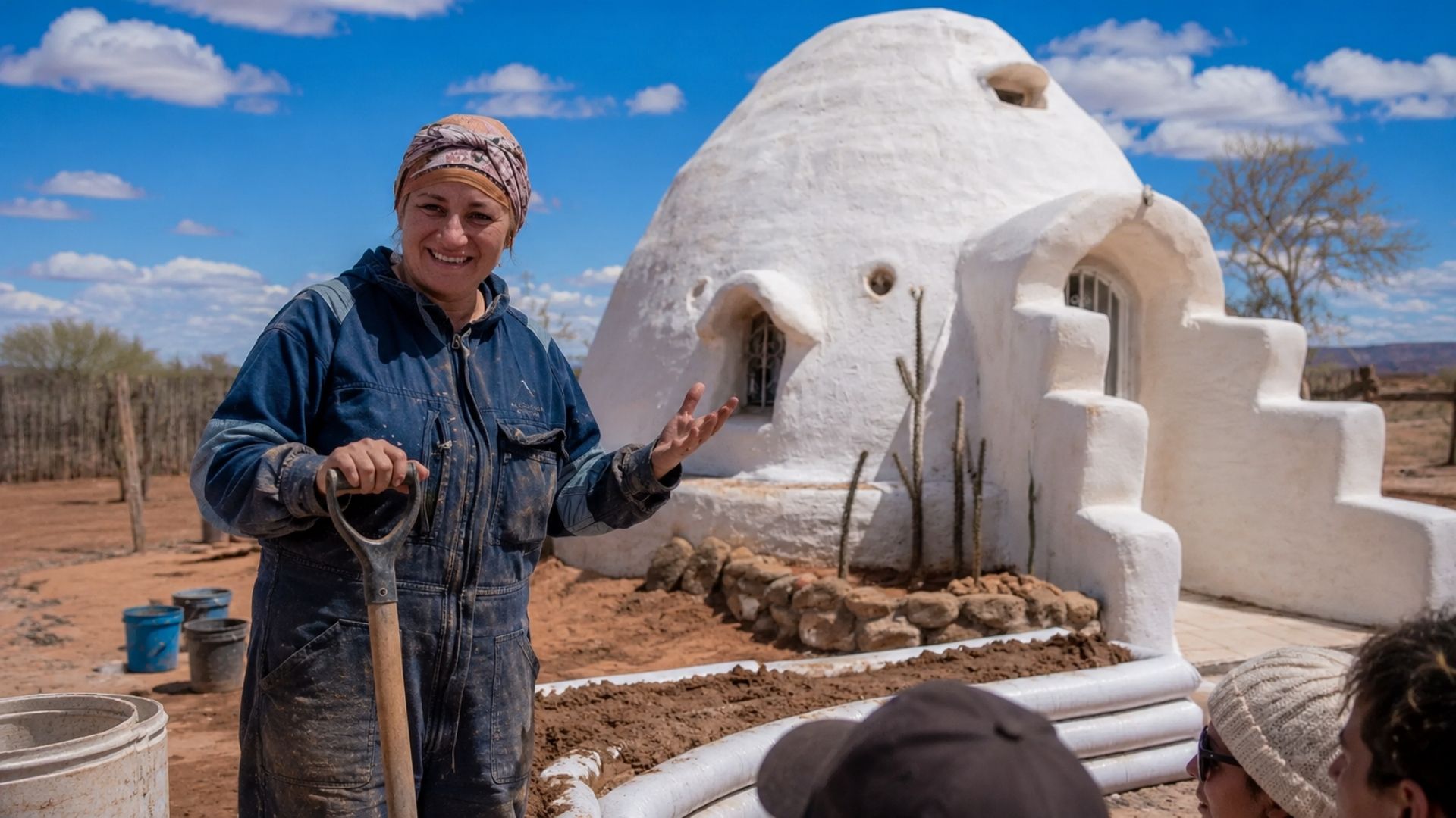 Mãe e dona de casa virou bioconstrutora, ergueu um domo de superadobe de 24 toneladas de terra e hoje ensina a bioconstrução pela Argentina.