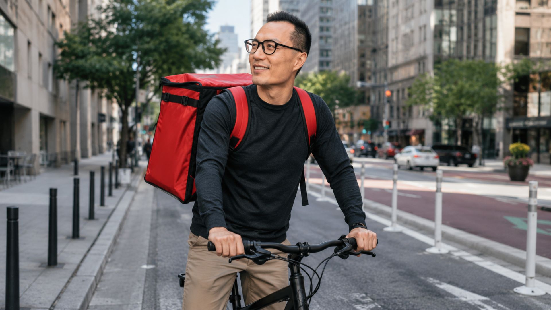 O CEO do DoorDash, Tony Xu, virou entregador por uma hora pelo programa WeDash, fez quatro pedidos, errou um e ganhou só US$ 19: o patrão secreto na rua.