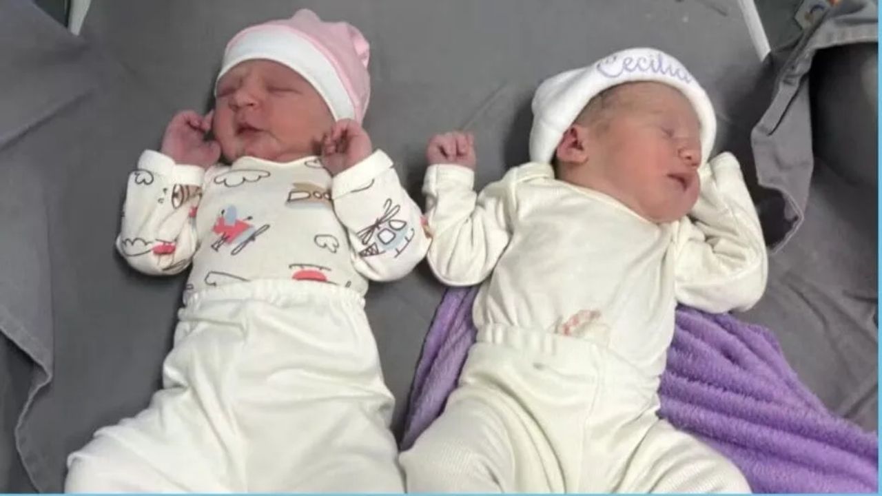 Duas bebês chamadas Cecília nasceram no Hospital Ruth Cardoso, em Balneário Camboriú; caso surpreendeu Santa Catarina.