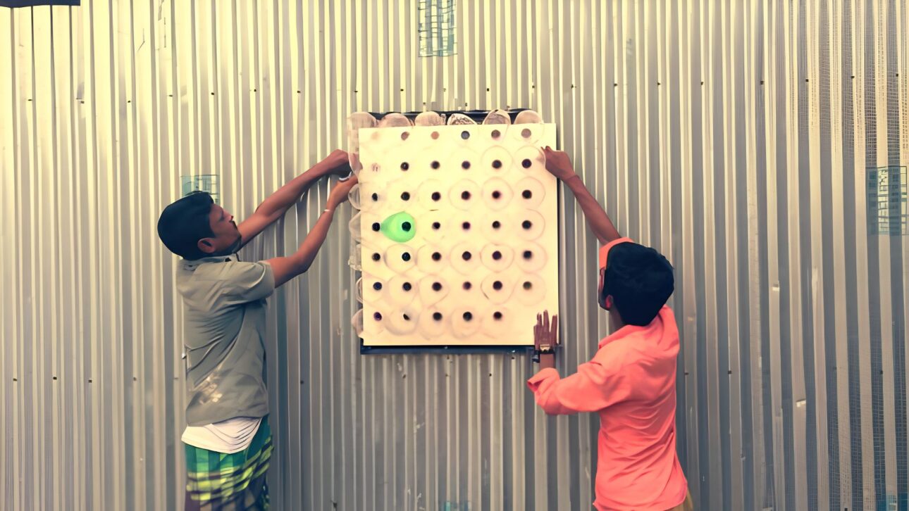 Eco-Cooler in Bangladesh uses recycled PET bottles to relieve heat without electricity in metal houses, but scientific tests urge caution.