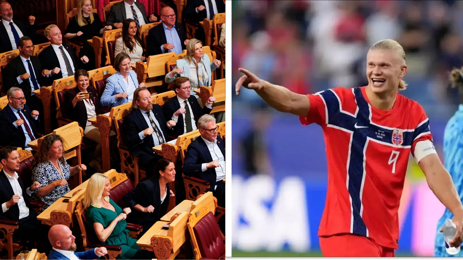 Deputados da Noruega imitaram vikings remando dentro do Parlamento para apoiar a seleção na Copa do Mundo. Veja a cena que viralizou e repetiu gesto da torcida.