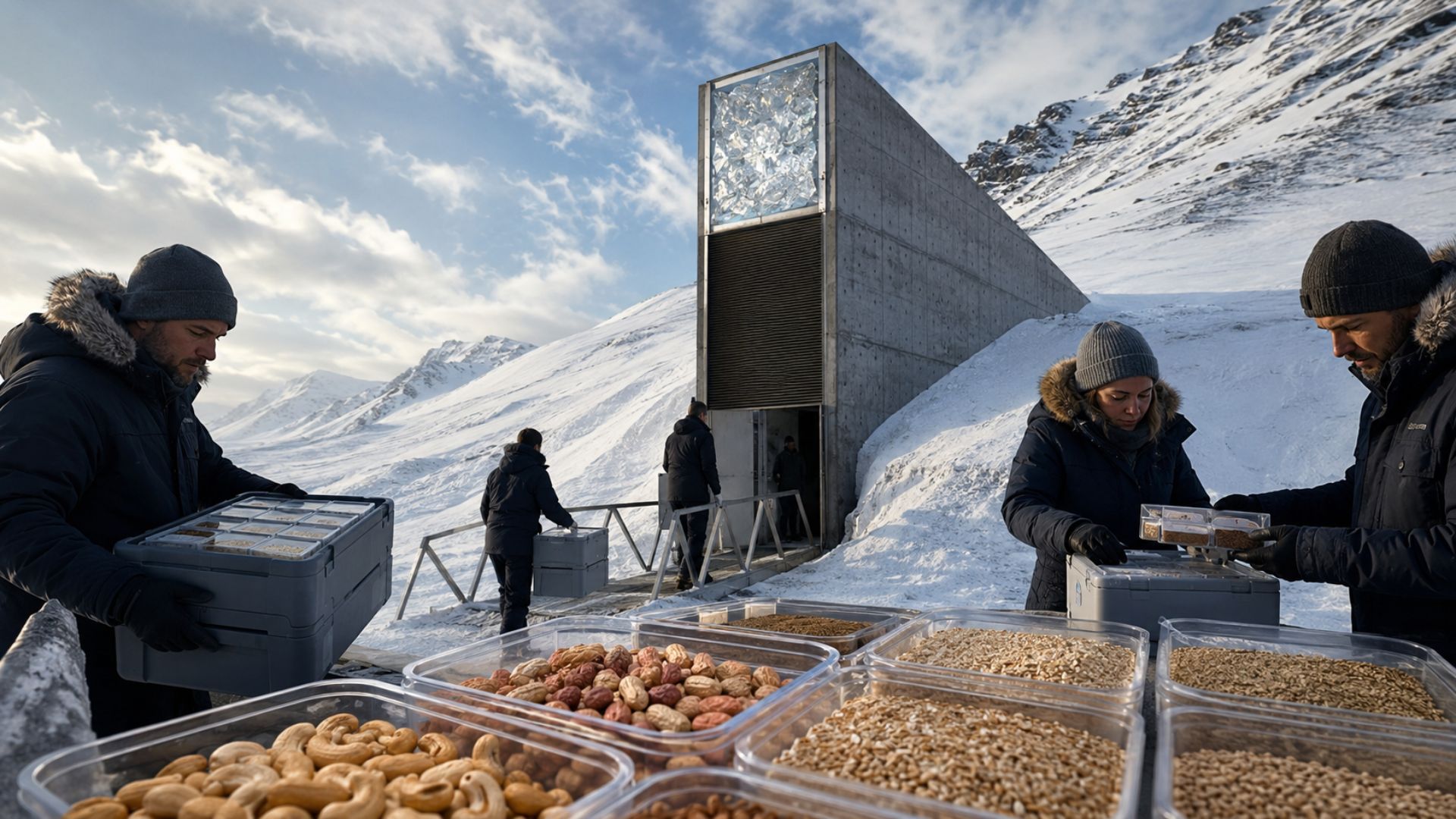 A Embrapa levou caju, amendoim e gergelim ao maior banco de sementes do mundo, em Svalbard, onde o Brasil já guarda mais de 8 mil amostras desde 2012.