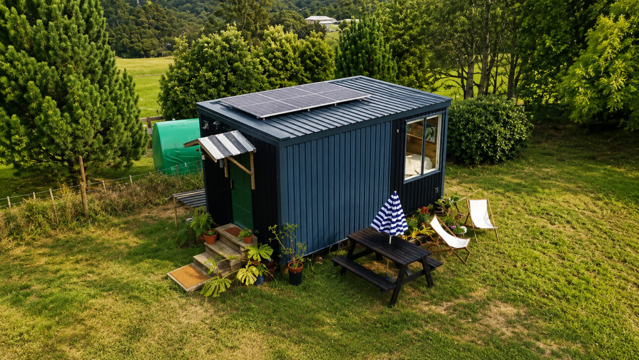 Energia solar, água da chuva e banheiro biodigestor sustentam a rotina da casa