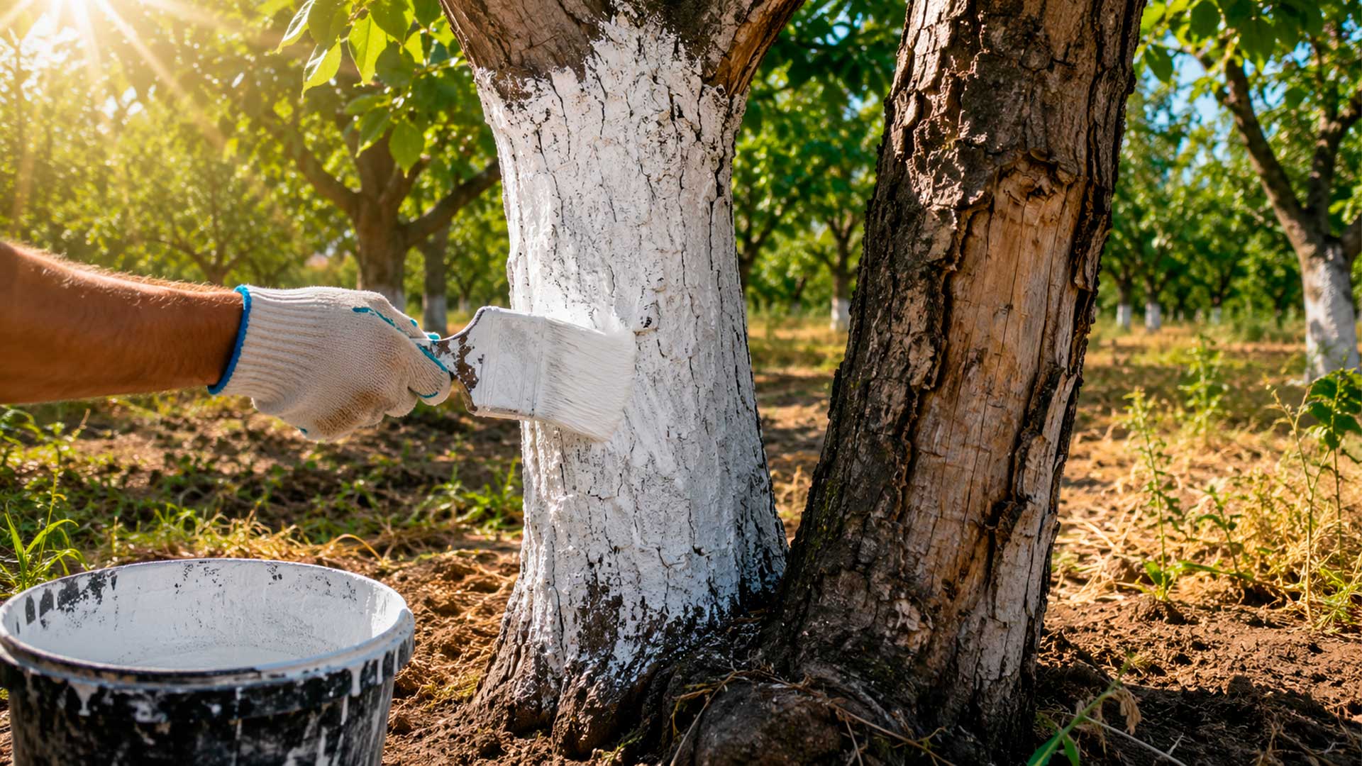Entenda por que troncos de árvores são pintados de branco e quando a prática realmente ajuda na proteção contra o sol