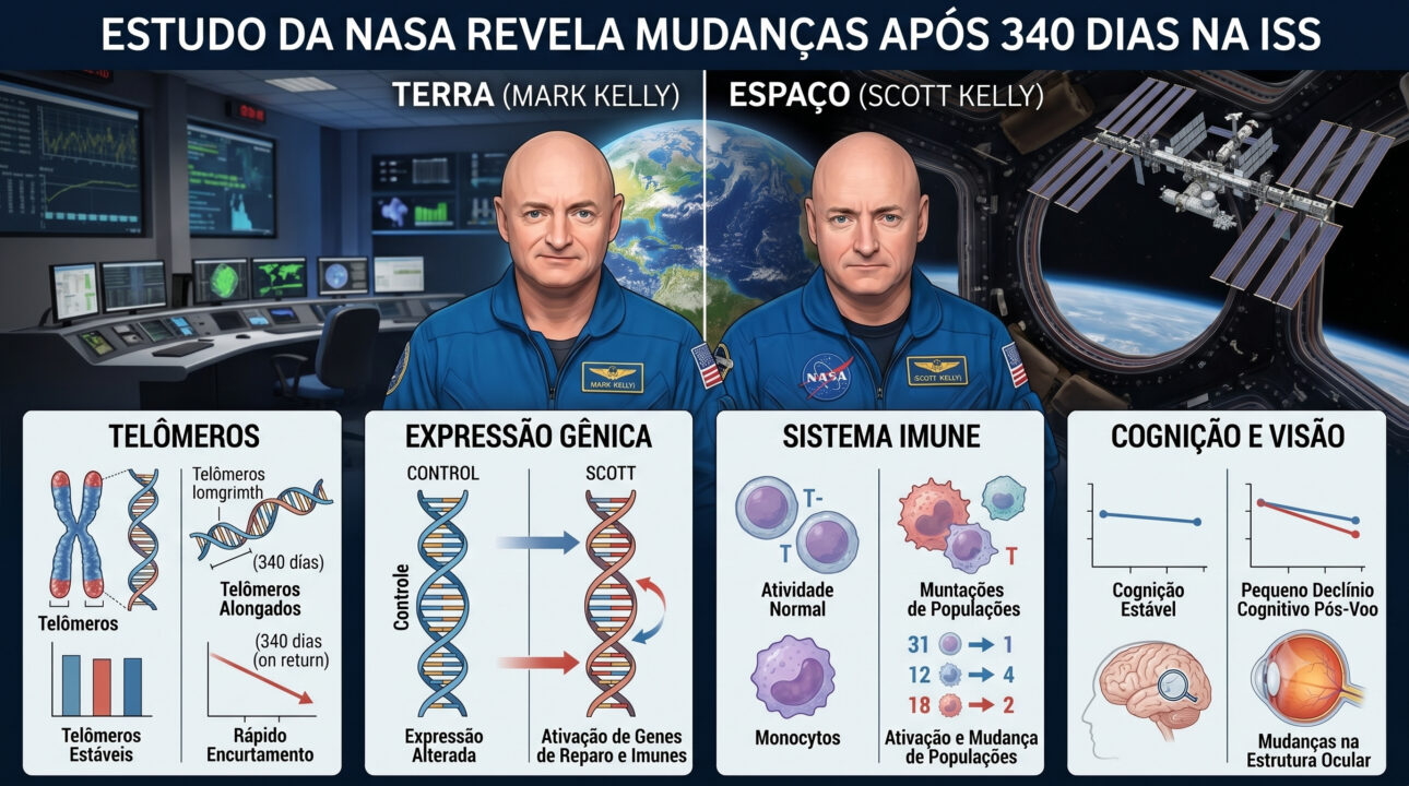 Estudo da NASA com Scott e Mark Kelly