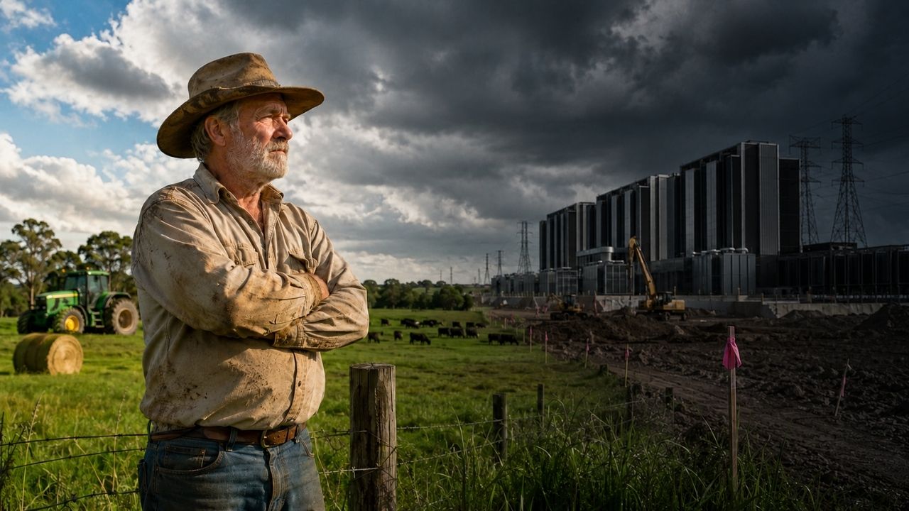 Fazendeiros recusam milhões nos EUA para não entregar terras que carregam uma vida inteira de trabalho, enquanto a corrida dos data centers mira fazendas na Austrália e transforma a IA em (4)