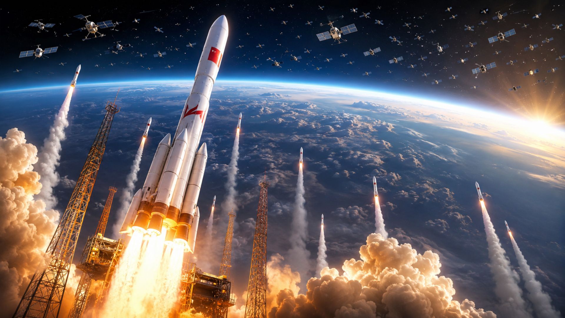 O foguete chinês Kinetica-1, da CAS Space, virou o primeiro comercial da China a colocar mais de 100 satélites em órbita, com 15 toneladas de carga útil.