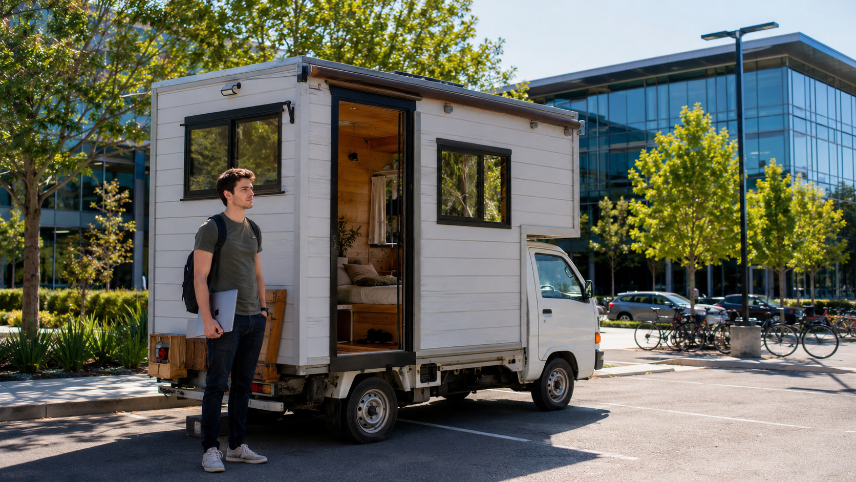 Funcionário do Google morou em caminhão de 12 m² no estacionamento da empresa