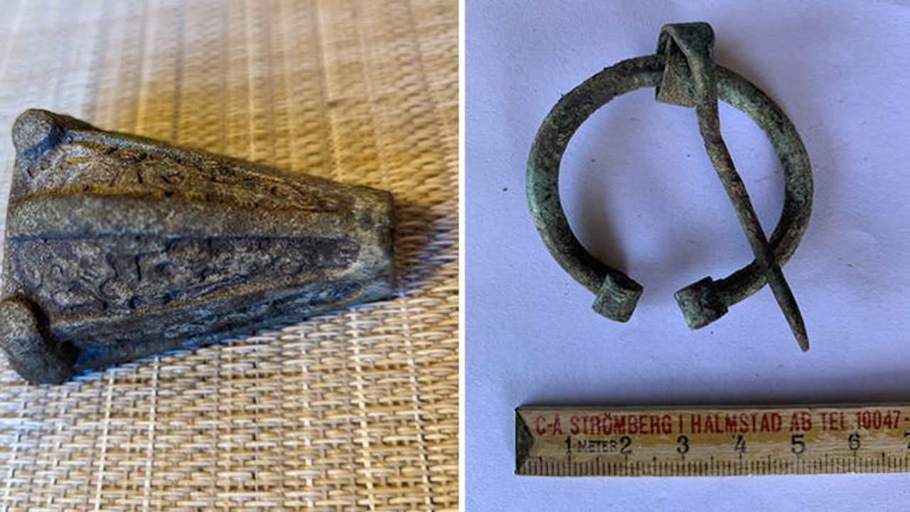 Fivela viking de bronze achada em Gotland pode ter vindo de sepultura danificada da era viking.