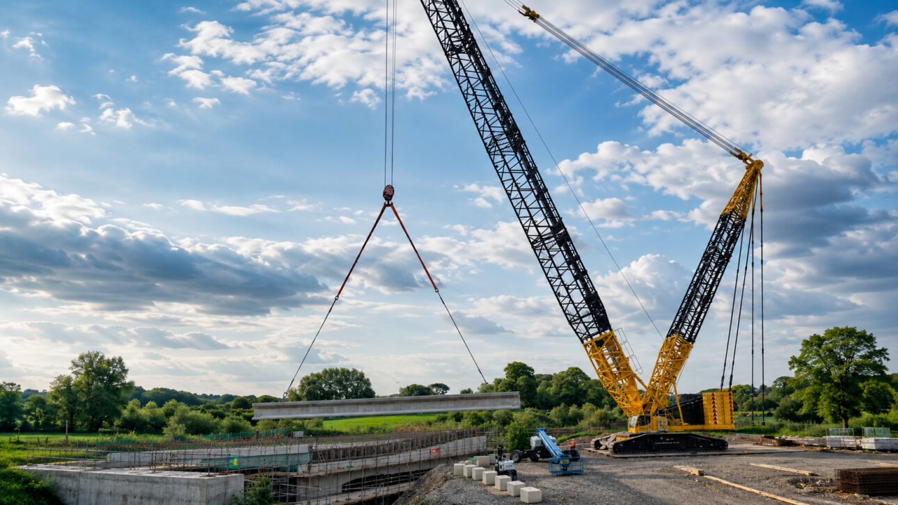 Liebherr crawler crane with a capacity of 700 tons