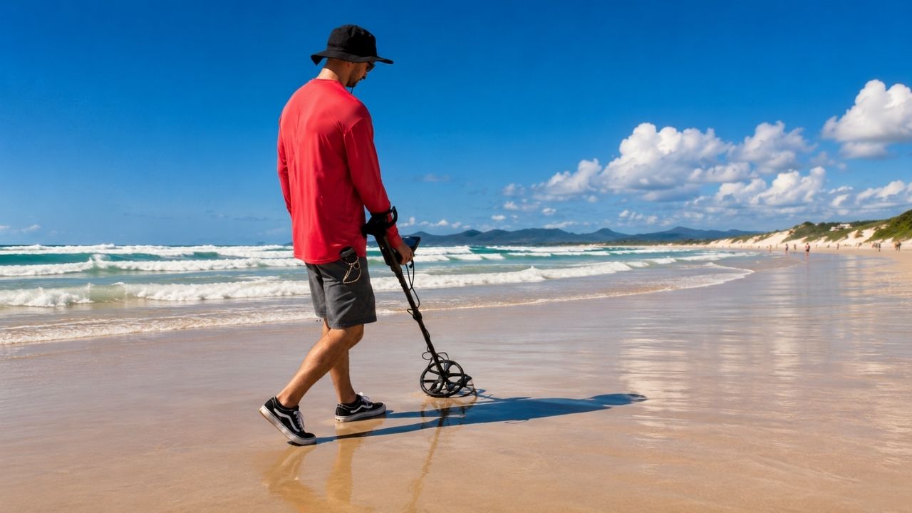 Homem sai cedo para relaxar com detector de metais na Praia da Joaquina, encontra caixa da Vivara vazia, chave perdida, suporte de GoPro e um ritual misterioso nas dunas, transformando (5)