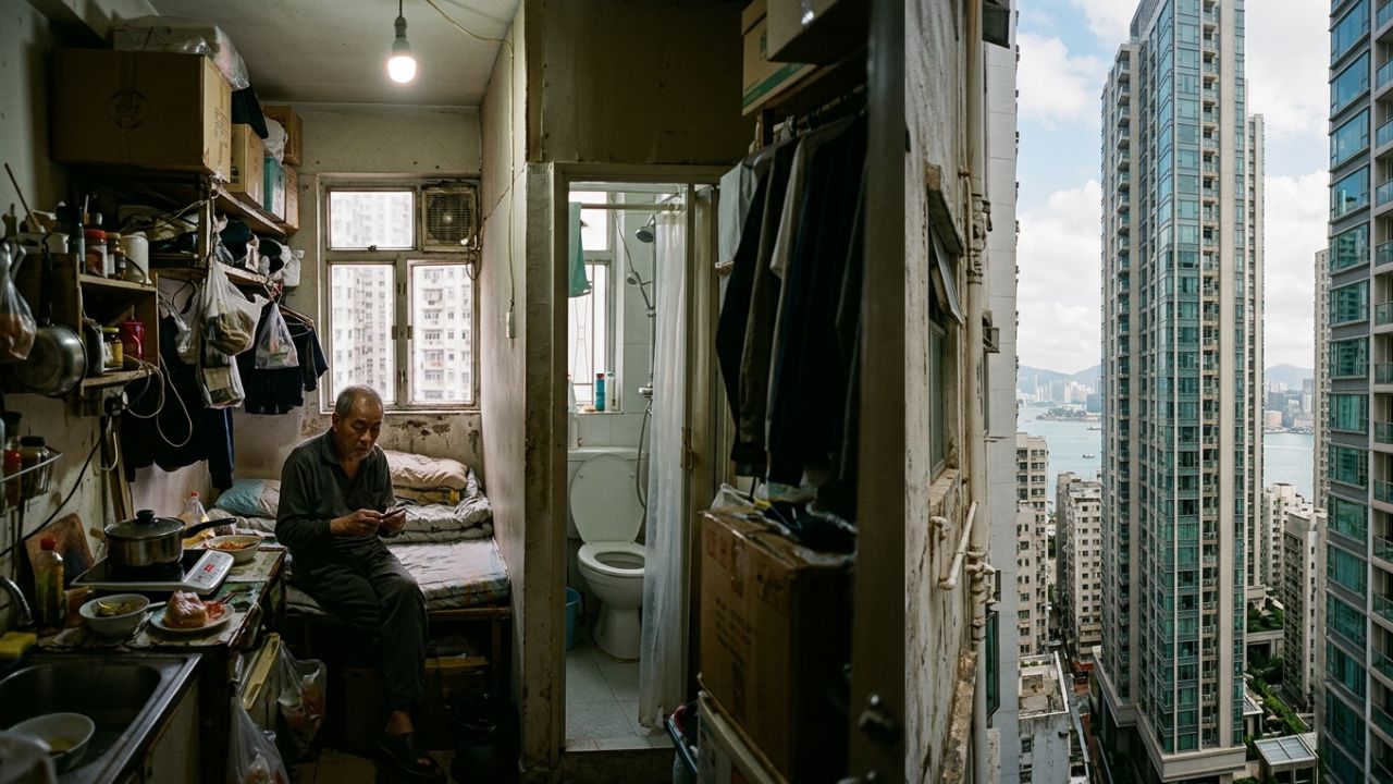 Hong Kong tiene rascacielos de lujo, pero 220 mil personas viven en “apartamentos-caja” de hasta 8 m²: nueva ley intenta acabar con viviendas diminutas, baño al lado de la cocina y habitaciones más pequeñas que una plaza de estacionamiento sin expulsar a los más pobres de la ciudad