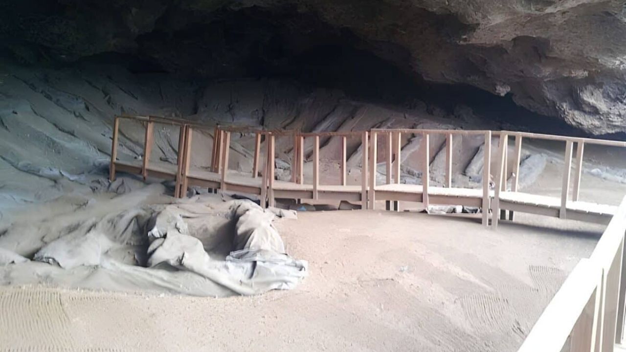 Primitive humans reveal prehistoric beds with grass over ashes in the Border Cave, an archaeology milestone.