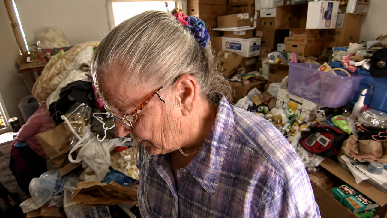 Elderly people may suffer more from hoarding disorder because they often live alone and have little support network.