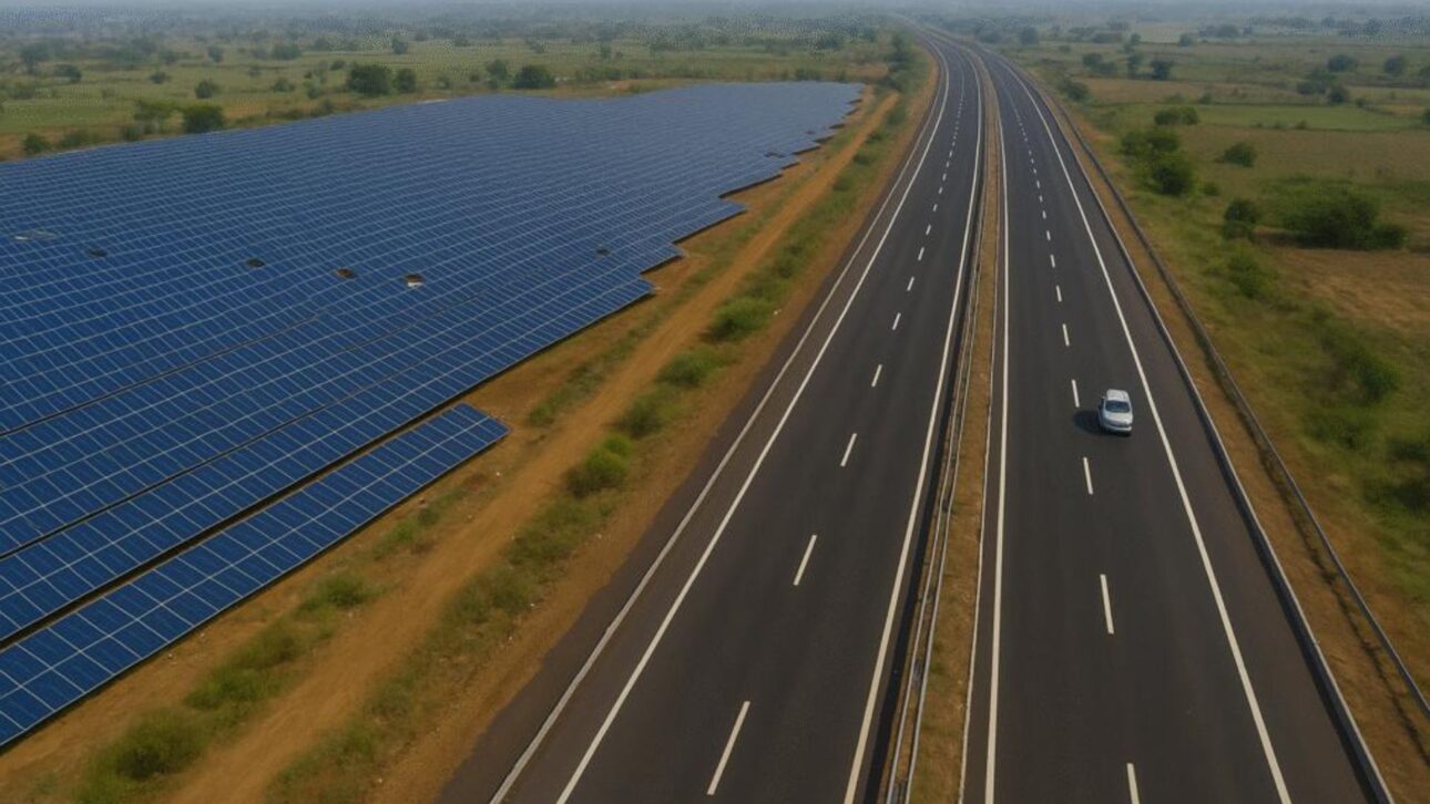 Rodovia de 701 km na Índia ganha painéis solares nas margens, com 5 MW ativos e plano para gerar 204 MW de energia limpa.