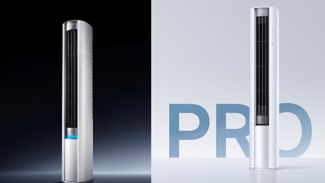 Novo ar-condicionado Xiaomi Mijia usa IA para reduzir consumo em até 45%, com fluxo de 1.760 m³/h, APF 5,31 e casa inteligente.