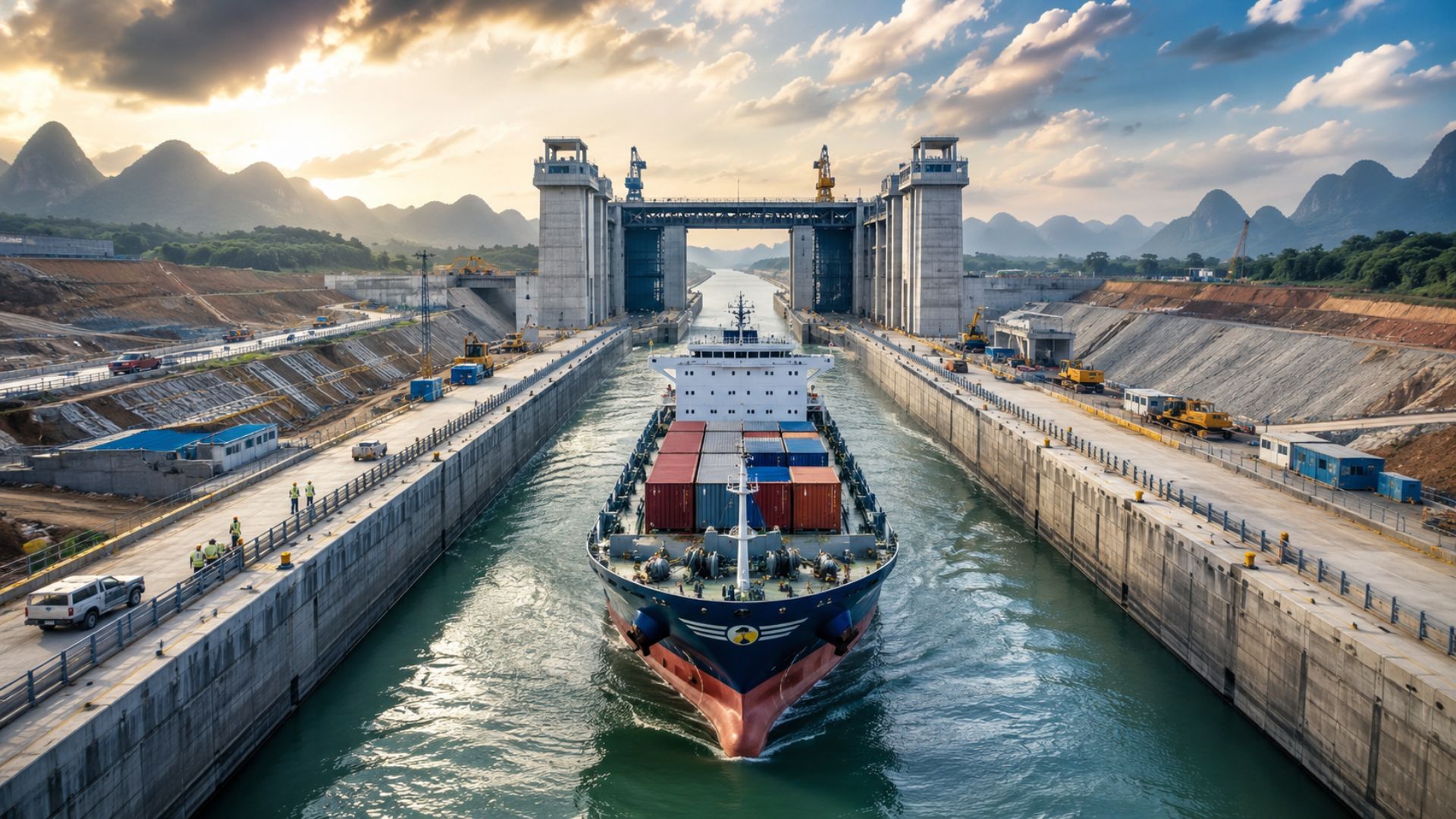 China inicia testes no Canal de Pinglu, obra de US$ 10,7 bilhões que promete reduzir rotas e acelerar o comércio asiático.