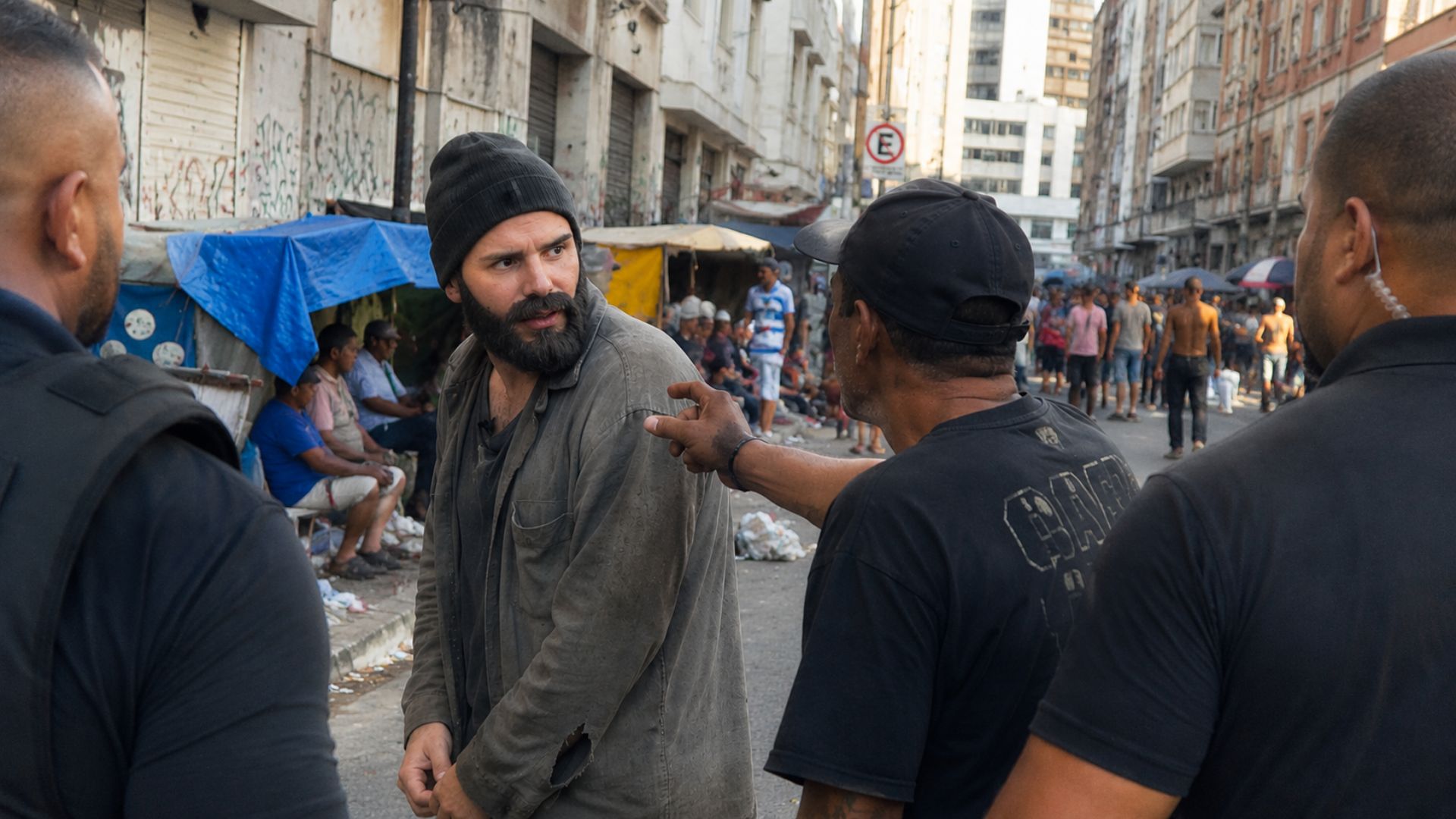 Luiz Bacci se disfarçou na Cracolândia para reportagem do Balanço Geral e quase apanhou após ser reconhecido durante gravação.