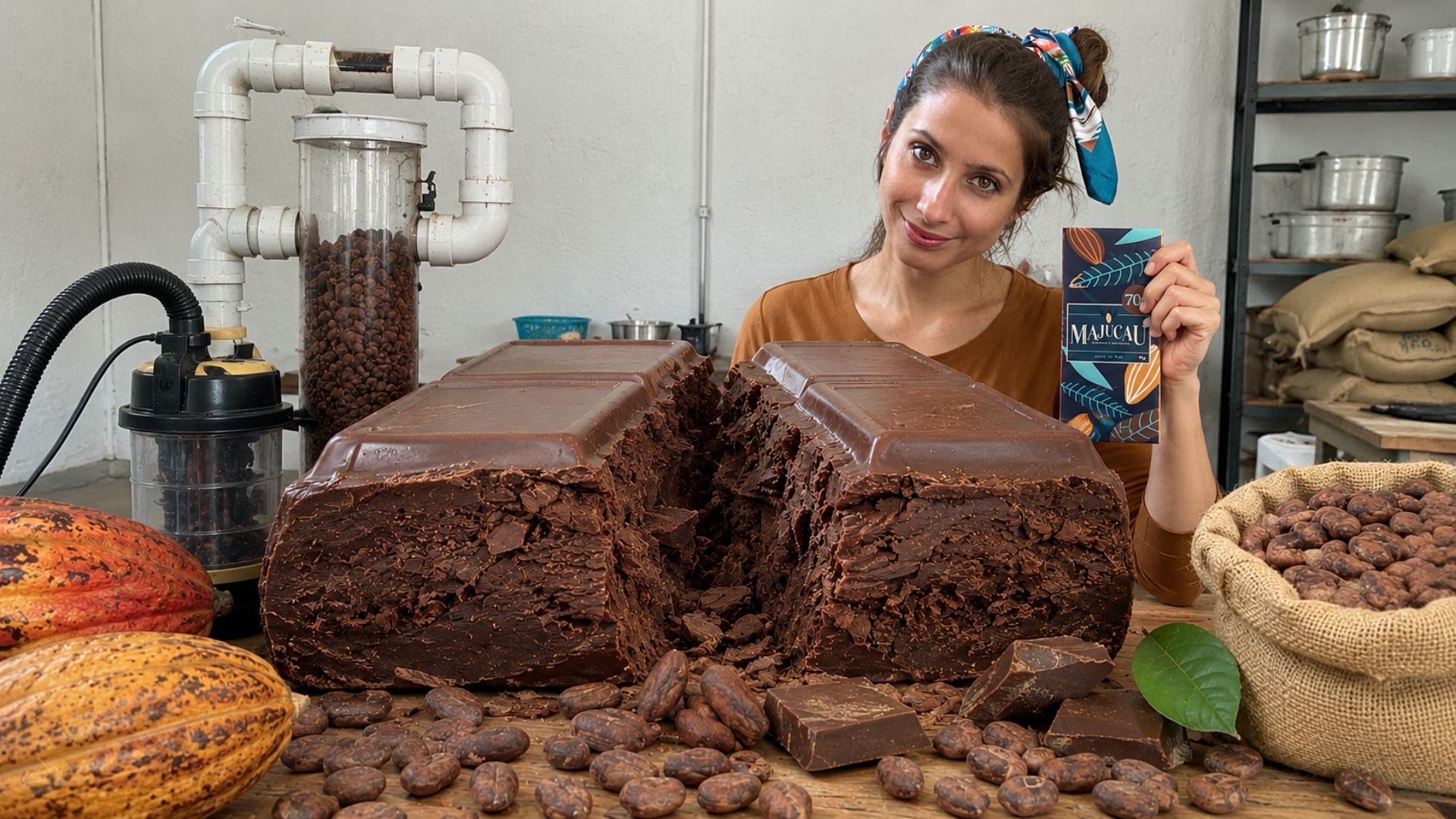Técnica de enfermagem cria a Majucau após ler rótulo de chocolate, aposta no cacau brasileiro e leva marca premiada aos mercados.