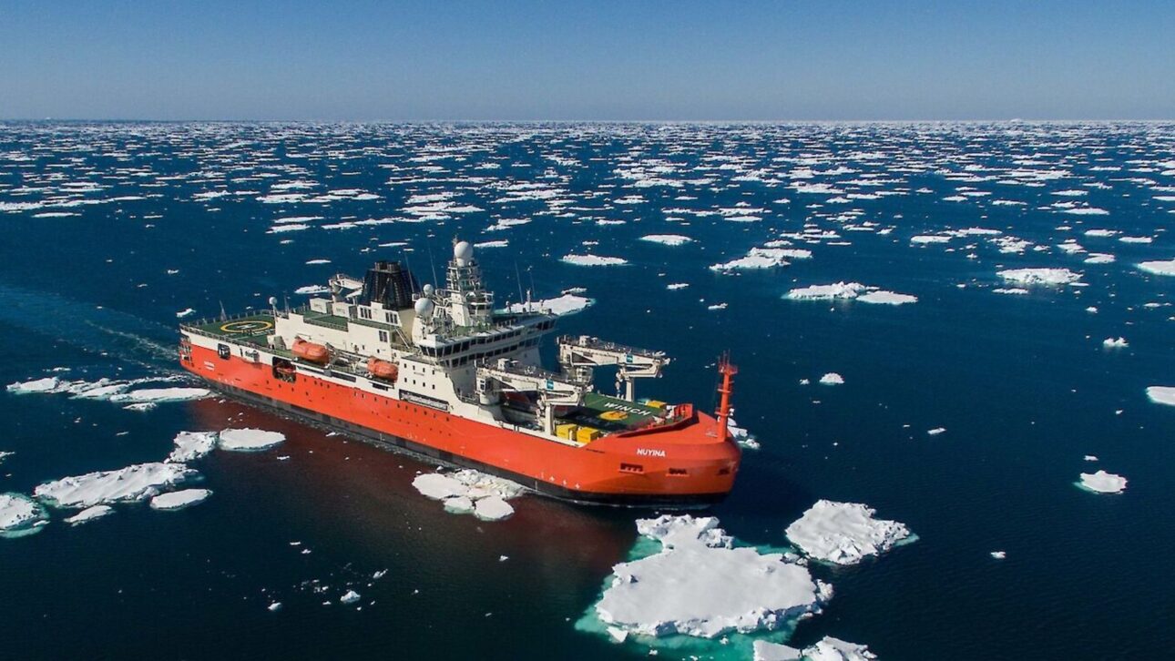 Conheça o RSV Nuyina, quebra-gelo australiano que abastece bases na Antártica e apoia pesquisas no Oceano Antártico.