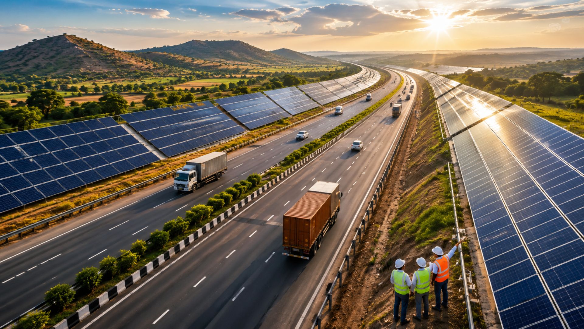 Rodovia de 701 km na Índia ganha painéis solares nas margens, com 5 MW ativos e plano para gerar 204 MW de energia limpa.