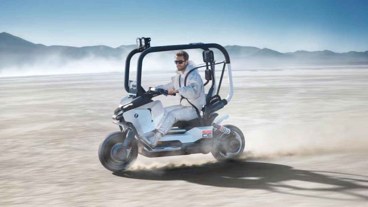 Motocicleta com teto da BMW é registrada no Brasil e chama atenção por sistema que evita quedas, cinto de segurança e proposta sem capacete.