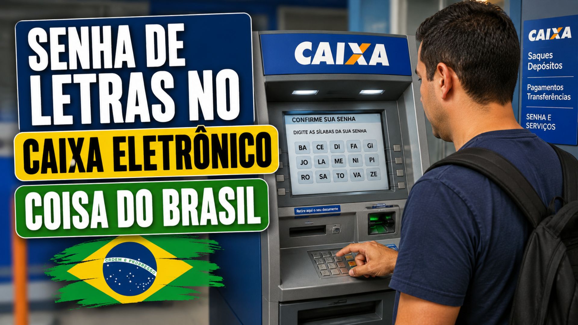 Entenda por que a senha de letras virou camada extra de segurança nos caixas eletrônicos do Brasil e perde espaço para a biometria.