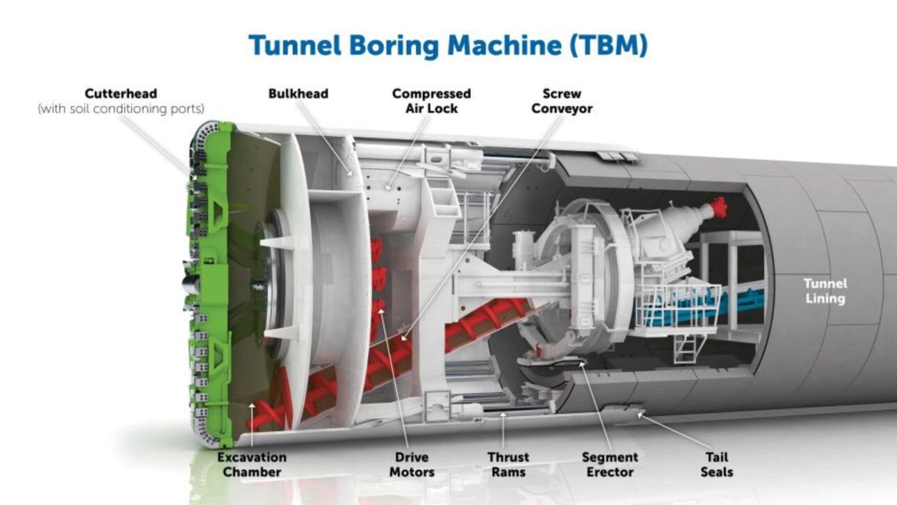 Tuneladora alemã de US$ 76 milhões abrirá túnel de 8 km sob San José para expansão do BART no Vale do Silício.