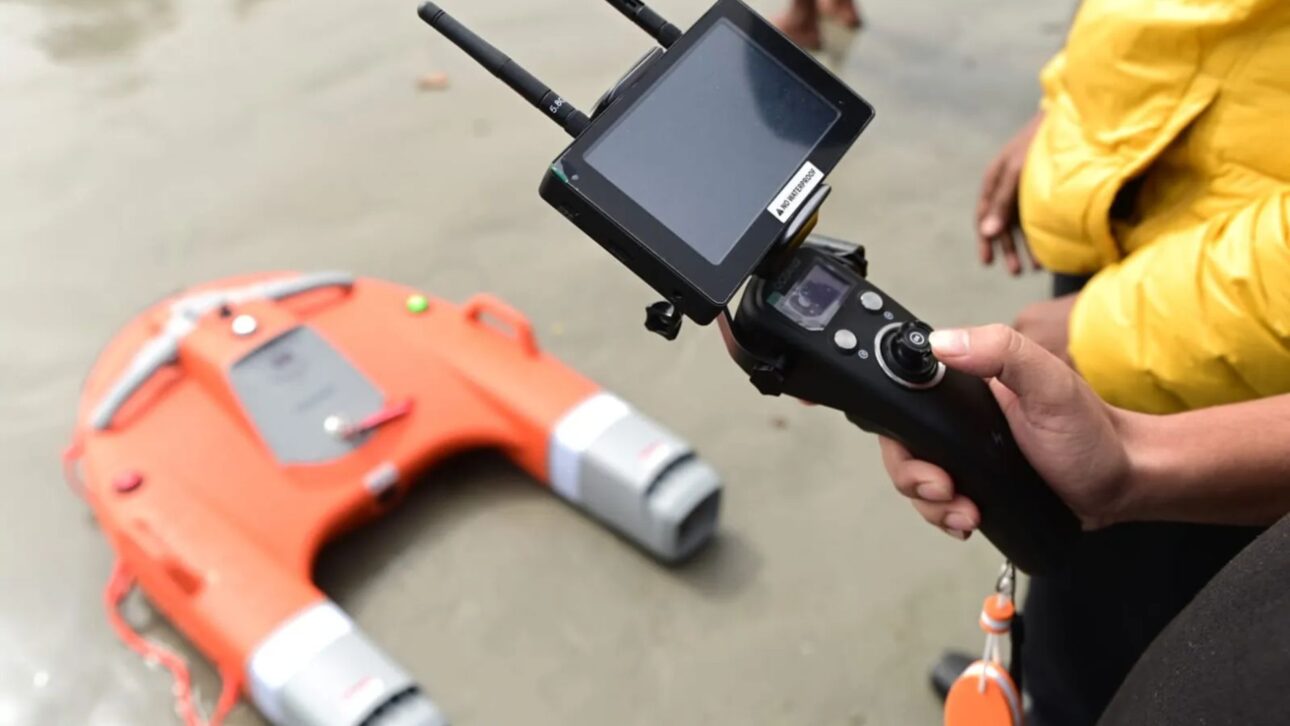 Drone salva-vidas usado na Índia chega a 7 m/s, reboca 1.000 kg e reforça resgates na Baía de Bengala.