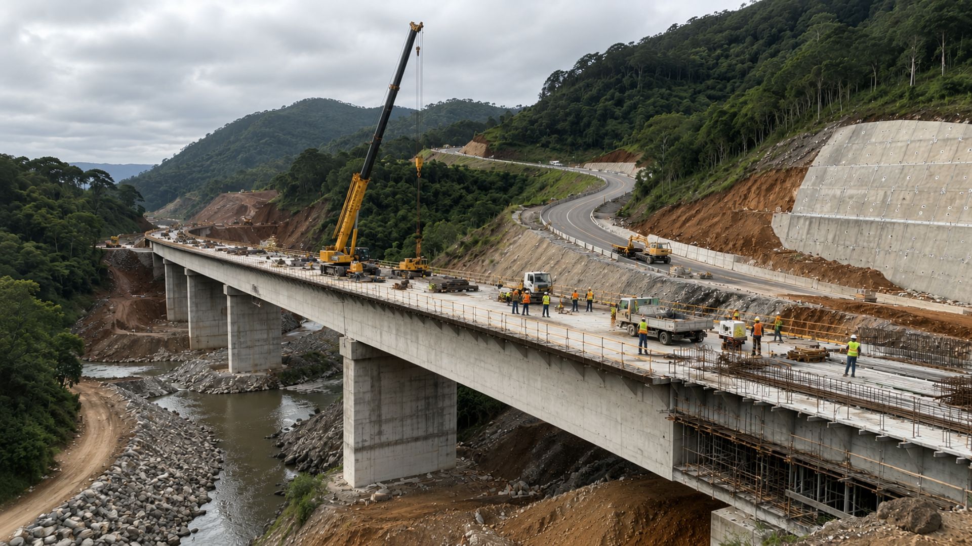 Governo do RS investe mais de R$ 1 bilhão em obras na Serra, com recuperação de rodovias, contenções e ponte pelo Funrigs.