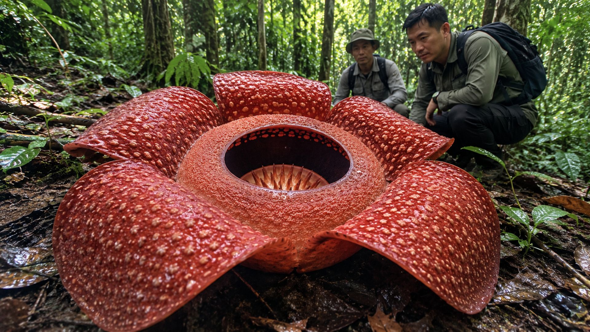 Conheça a Rafflesia arnoldii, flor-cadáver que pode atingir 111 cm, pesar até 11 kg e exalar cheiro de carne podre.