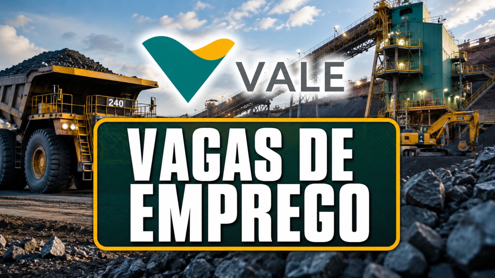 Vale abre 206 vagas no Brasil em áreas de manutenção, mineração, operação de equipamentos e inspeção técnica. Veja como se candidatar.
