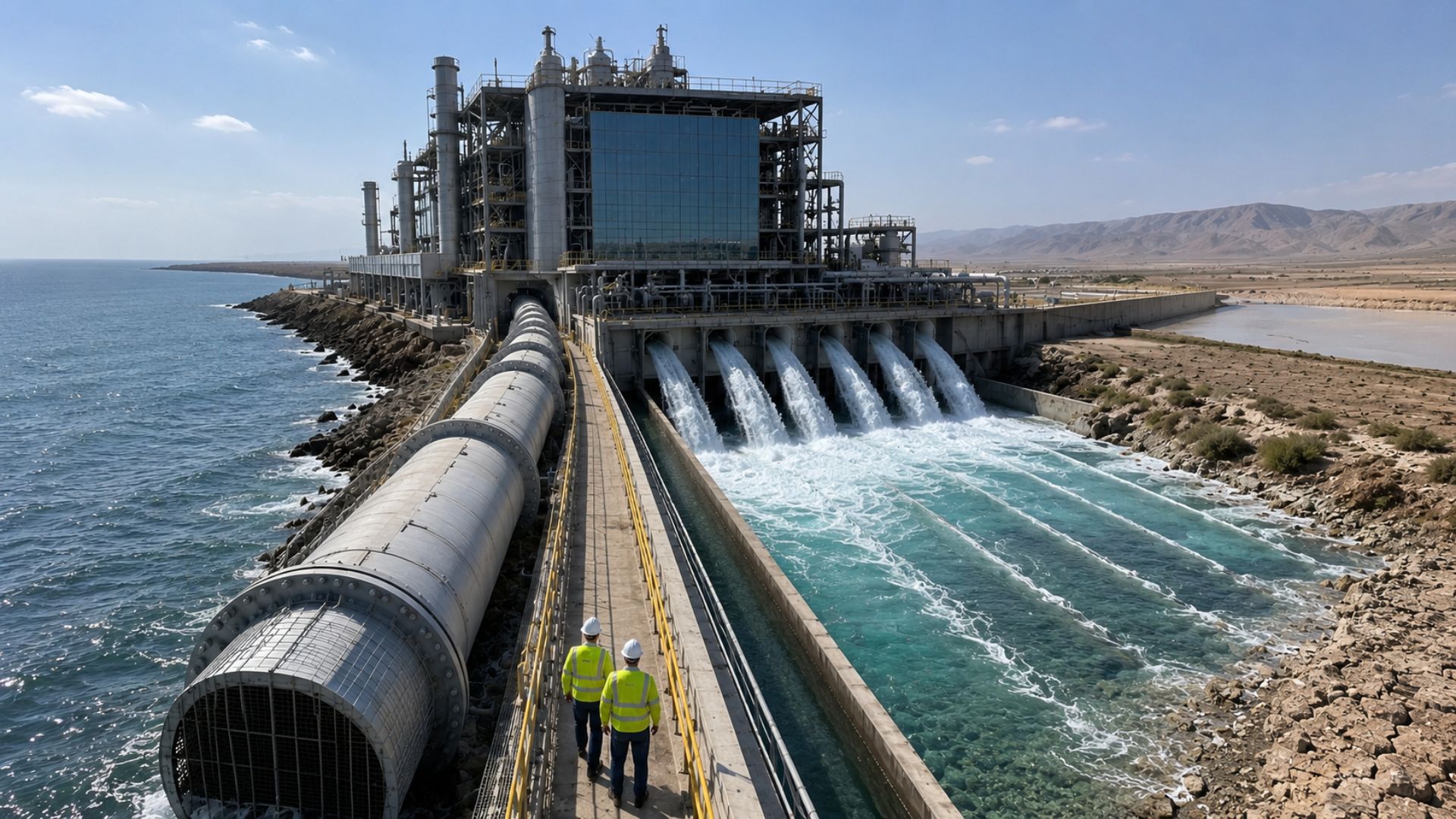 Marrocos investe em dessalinização para obter 60% da água potável do mar até 2030 e enfrentar secas com energia renovável e projeto bilionário.